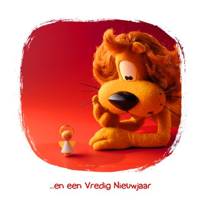 Kerstkaart Loeki de Leeuw kerst engel 3