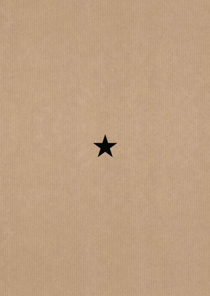 Kerstkaart love, peace and happiness Achterkant