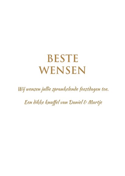 Kerstkaart - Luxe - Goudlook - Prettige feestdagen 3