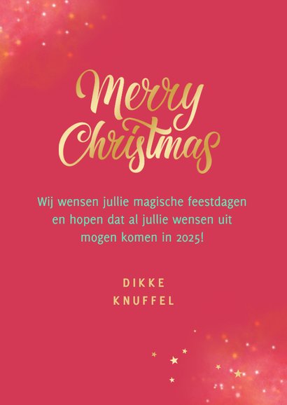 Kerstkaart magisch sprookje elfjes unicorns zoet kerstboom 3