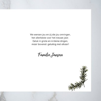 Kerstkaart marmer goudlook 3