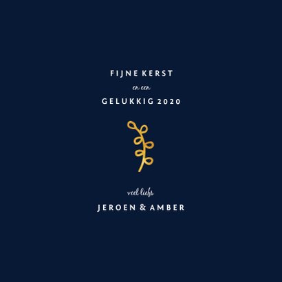 Kerstkaart 'merry & bright' goudlook 3