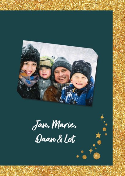 Kerstkaart merry christmas lettering 3