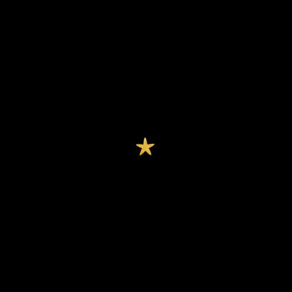 Kerstkaart merry everything and a happy always zwart goud Achterkant