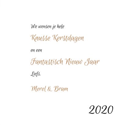 Kerstkaart Merry X-Mas karton 3D op hout 2020 3