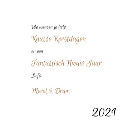 Kerstkaart Merry X-Mas karton 3D op hout 2021 3