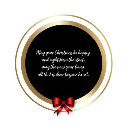 Kerstkaart met 3 fotolijstjes rond 2