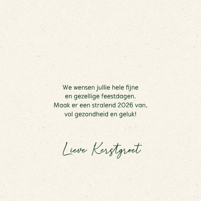 Kerstkaart met abstracte kerstboom in goud en groen 3