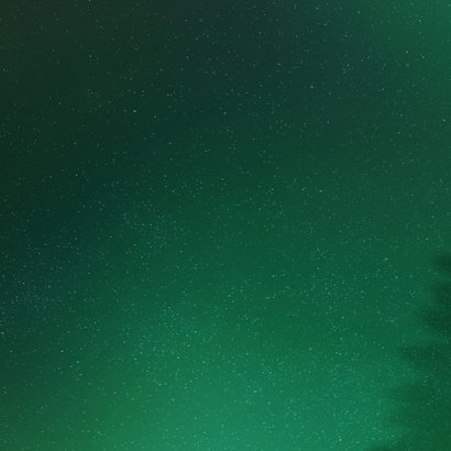 Kerstkaart met abstracte kerstboom in goud en groen Achterkant