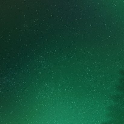 Kerstkaart met abstracte kerstboom in goud en groen Achterkant