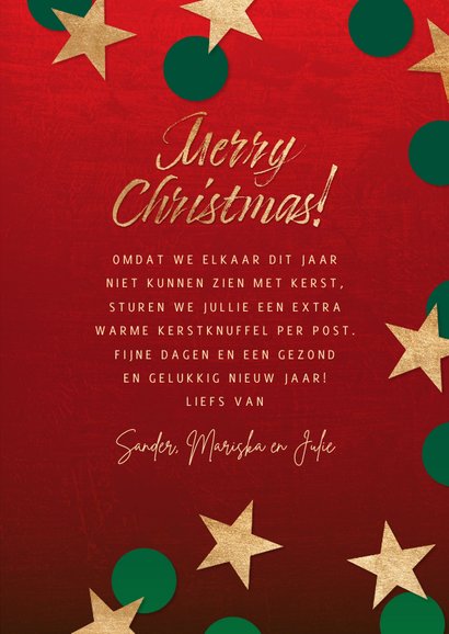 Kerstkaart Met afstand warmste kerst 3