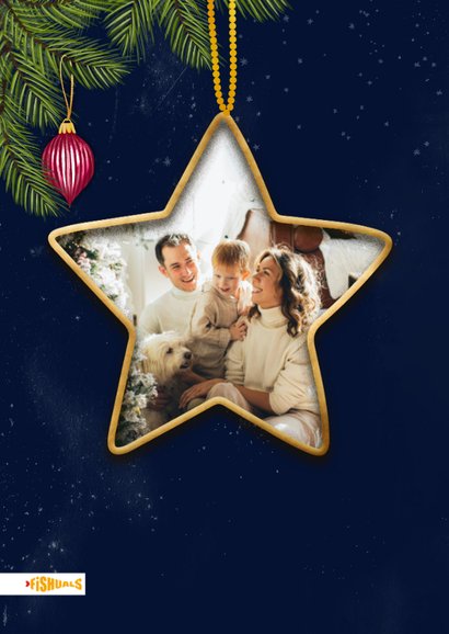 Kerstkaart met Amsterdamse pandjes en een brug 2