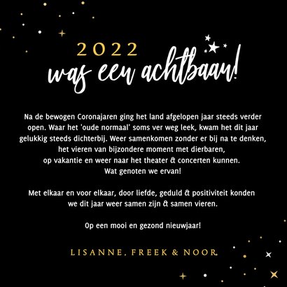 Kerstkaart met arrenslee 2022 was een achtbaan 3