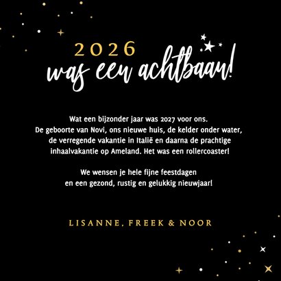 Kerstkaart met arrenslee 2026 was een achtbaan 3