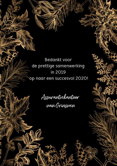 Kerstkaart met bloemen en foto 3