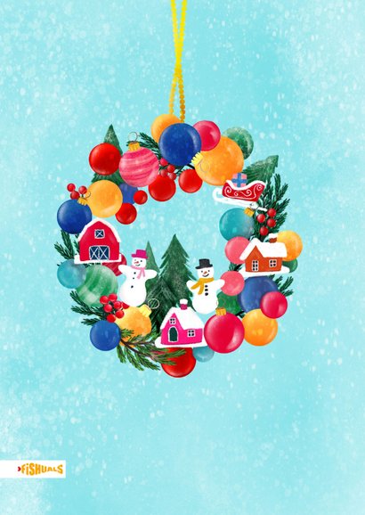 Kerstkaart met cijfers 2026 2