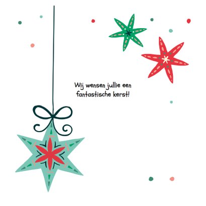 Kerstkaart met een engel die banner vasthoudt 3
