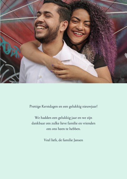 Kerstkaart met een illustratie van Amsterdam in de sneeuw 3