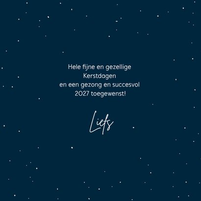 Kerstkaart met een kerstkrans en libelle 3