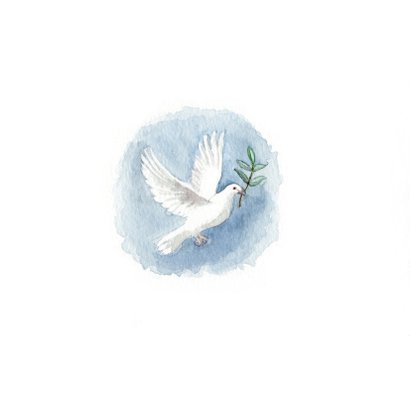 Kerstkaart met een vredesduif illustratie 2