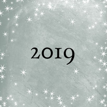 Kerstkaart met foto, 2019 groot en sterretjes 2