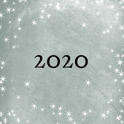 Kerstkaart met foto, 2020 groot en sterretjes 2