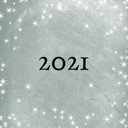 Kerstkaart met foto 2021 groot en sterretjes 2