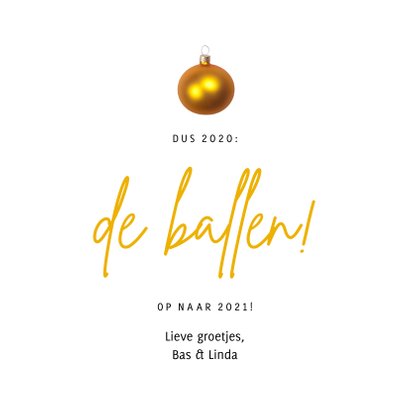 Kerstkaart met foto corona - 2020 kan de boom in 3