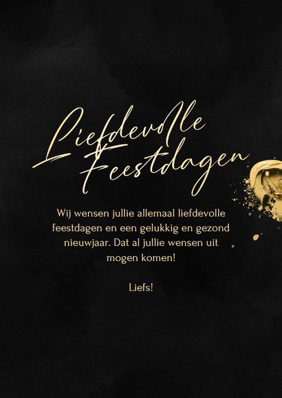 Kerstkaart met foto en geschilderd hart liefdevolle kerst 3