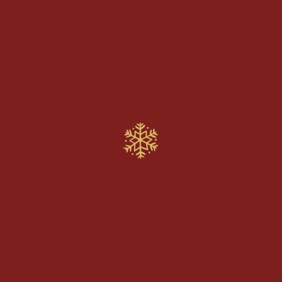 Kerstkaart met foto en goudlook kader Achterkant
