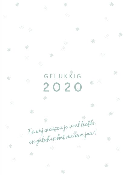 Kerstkaart met foto in winters sneeuwsterren kader 3