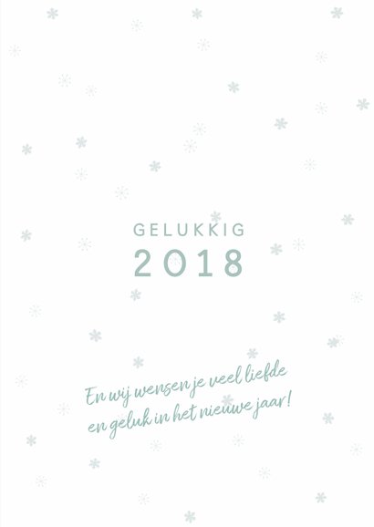 Kerstkaart met foto in winters sneeuwsterren kader 3