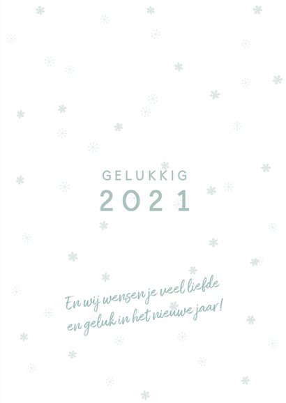 Kerstkaart met foto in winters sneeuwsterren kader 3
