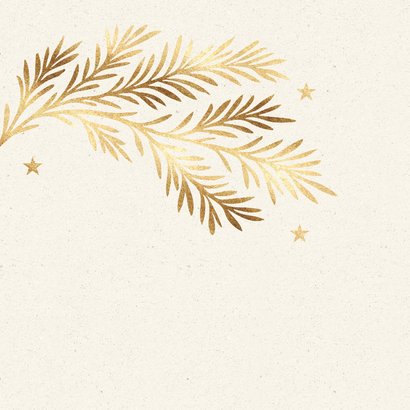 Kerstkaart met foto's en kerstballen taupe goud 2