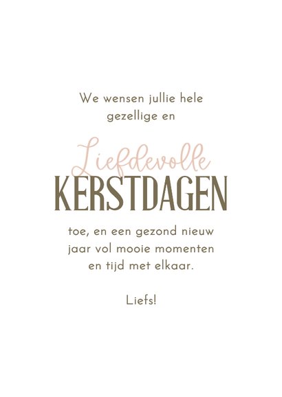 Kerstkaart met fotocollage en gekleurde vlakjes 3