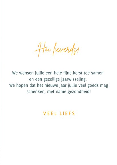 Kerstkaart met fotocollage en illustratie van 3 beren 3