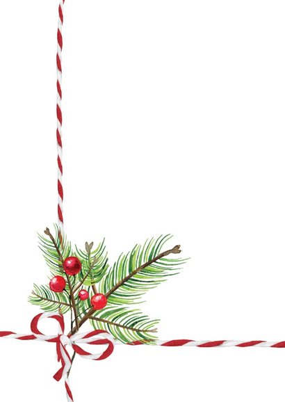 Kerstkaart met geruite achtergrond 2