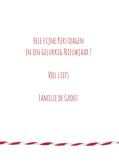 Kerstkaart met geruite achtergrond 3