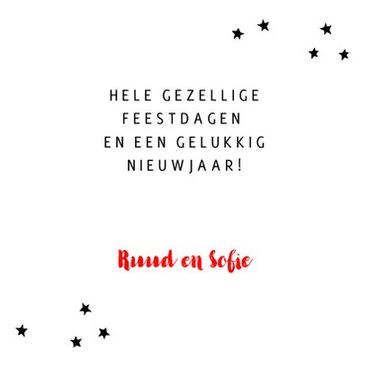 Kerstkaart met getekende Rudolf 3