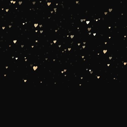 Kerstkaart met gouden hartjes veel lichtpuntjes voor 2021 Achterkant