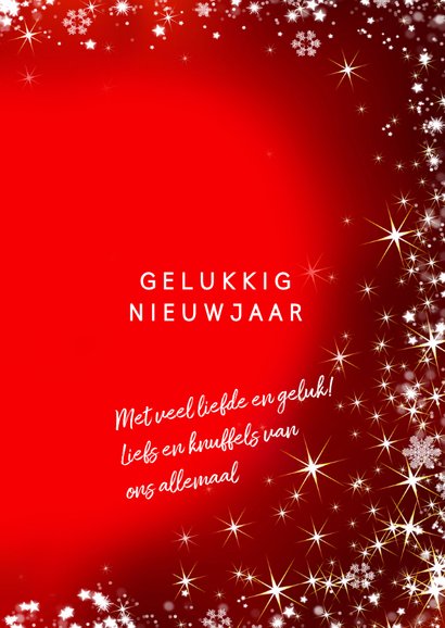 Kerstkaart met gouden sierlijke fotolijst 3