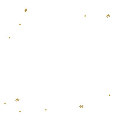 Kerstkaart met gouden sterretjes en handlettering tekst 2