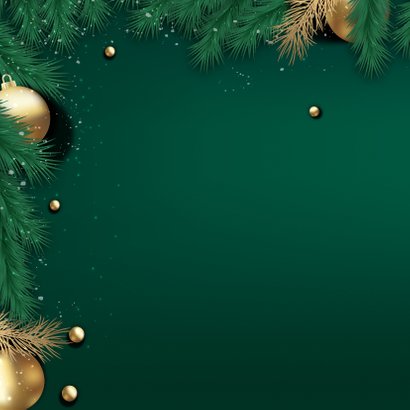 Kerstkaart met gouden tekst 2
