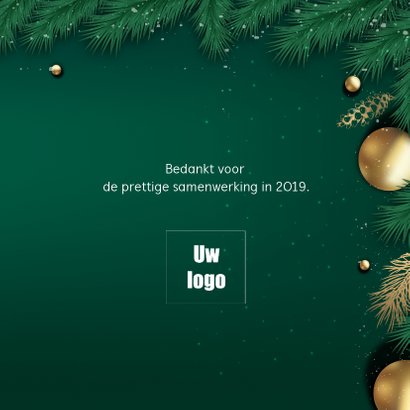 Kerstkaart met gouden tekst 3