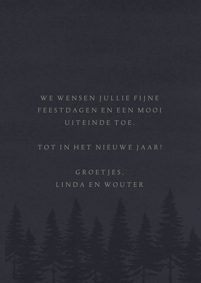 Kerstkaart met grachtenpanden op een winteravond 3