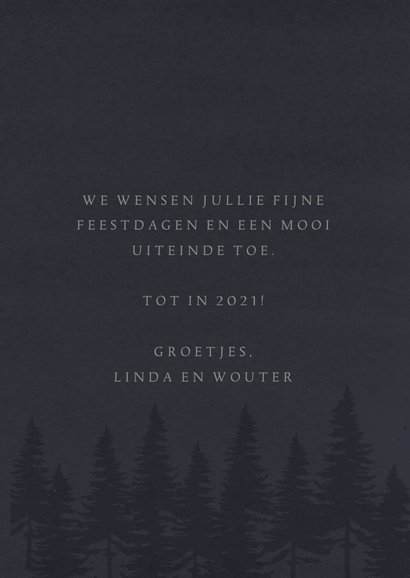 Kerstkaart met grachtenpanden op een winteravond 3