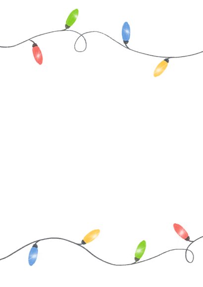 kerstkaart met grappige eland met lichtjes in zijn gewei 2