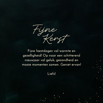 Kerstkaart met groot gouden hart groen fijne kerst 3