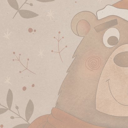 Kerstkaart met grumpy kerstbeer 2