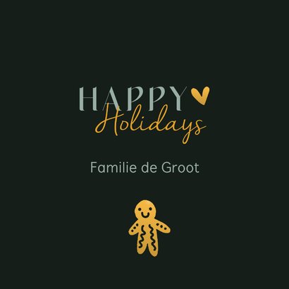 Kerstkaart met handlettering in groene en gele tinten 3